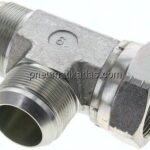 T-Verschraubung,UN 1-7/8"-12 (JIC), Stahl verzinkt