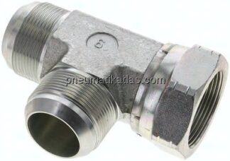 T-Verschraubung,UN 1-7/8"-12 (JIC), Stahl verzinkt
