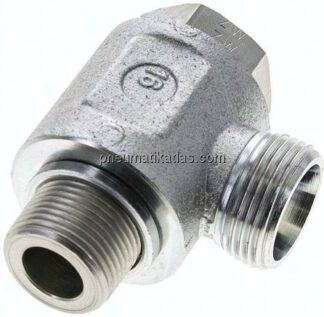 Winkel-Schwenkverschraubung G 3/4"-20 S (M30x2), ohne Mutter & Schneidring, Stahl verzinkt