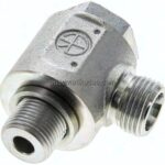 Winkel-Schwenkverschraubung G 3/8"-10 S (M18x1,5), ohne Mutter & Schneidring, Stahl verzinkt