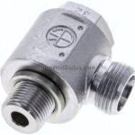 Winkel-Schwenkverschraubung G 3/8"-12 S (M20x1,5), ohne Mutter & Schneidring, Stahl verzinkt