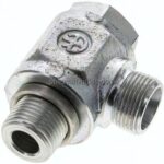 Winkel-Schwenkverschraubung G 1/2"-14 S (M22x1,5), ohne Mutter & Schneidring, Stahl verzinkt
