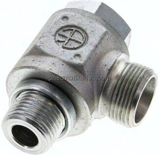 Winkel-Schwenkverschraubung G 1/2"-16 S (M24x1,5), ohne Mutter & Schneidring, Stahl verzinkt