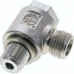 Winkel-Schwenkverschraubung M 14x1,5-8 S (M16x1,5), ohne Mutter & Schneidring, Stahl verzinkt