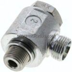 Winkel-Schwenkverschraubung M 16x1,5-12 L (M18x1,5), ohne Mutter & Schneidring, Stahl verzinkt