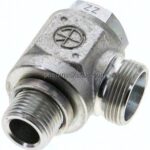 Winkel-Schwenkverschraubung G 1/2"-18 L (M26x1,5), ohne Mutter & Schneidring, Stahl verzinkt