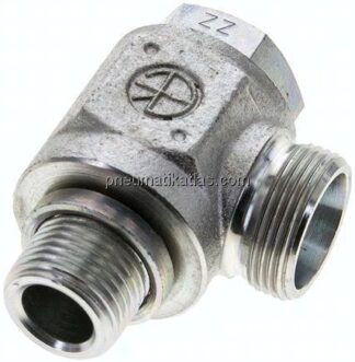 Winkel-Schwenkverschraubung G 1/2"-18 L (M26x1,5), ohne Mutter & Schneidring, Stahl verzinkt