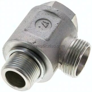 Winkel-Schwenkverschraubung G 3/4"-22 L (M30x2), ohne Mutter & Schneidring, Stahl verzinkt