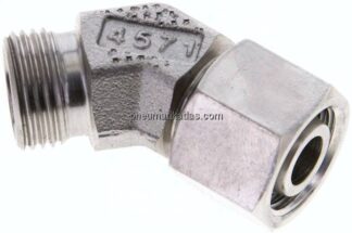 Einstellb. 45°-Schneidringverschraubung 12 L (M18x1,5), ohne Mutter & Schneidring, 1.4571