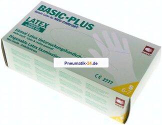 Latex-Einmalhandschuhe, puderfrei, natur, S, 100er Box