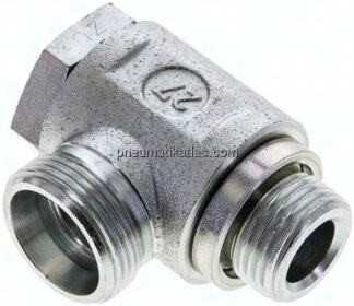 Winkel-Schwenkverschraubung G 1/2"-18 L (M26x1,5), ohne Mutter & Schneidring, Stahl verzinkt