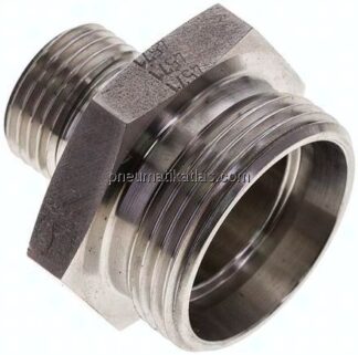 Gerade Schneidringverschr. G 1/2"-28 L (M36x2), ohne Mutter & Schneidring, 1.4571