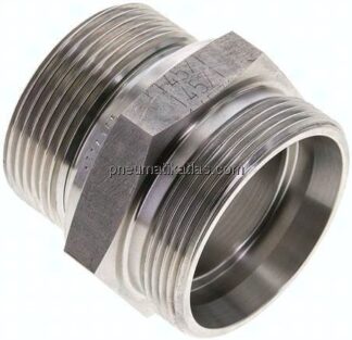 Gerade Schneidringverschr. G 1-1/2"-42 L (M52x2), ohne Mutter & Schneidring, 1.4571