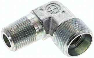 Winkel-Schneidringverschraub. R 3/8"-15 L (M22x1,5), ohne Mutter & Schneidring, Stahl verzinkt