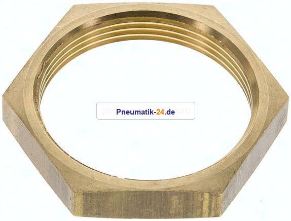 Sechskant-Gegenmutter M 49x2, Messing