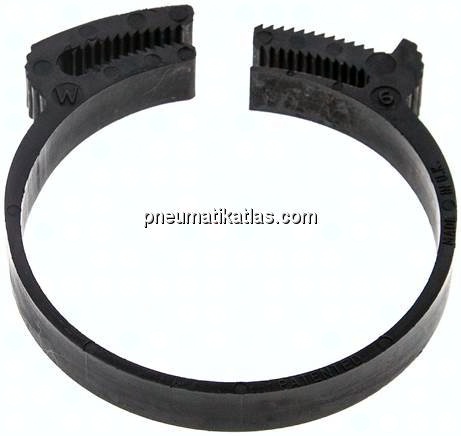 Schnapp-Schlauchschelle, Nylon, 52,7 - 56,4mm
