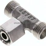 Einstellb. T-Schneidringverschraubung 10 L (M16x1,5), ohne Mutter & Schneidring, 1.4571