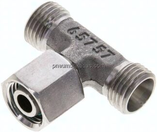 Einstellb. T-Schneidringverschraubung 10 L (M16x1,5), ohne Mutter & Schneidring, 1.4571