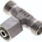 Einstellb. T-Schneidringverschraubung 8 L (M14x1,5), ohne Mutter & Schneidring, 1.4571