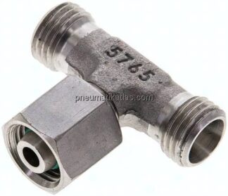 Einstellb. T-Schneidringverschraubung 8 L (M14x1,5), ohne Mutter & Schneidring, 1.4571