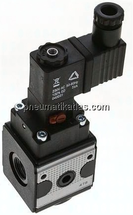MULTIFIX 3/2-Wege Magnetventil (NC), G 3/8", 230 V AC