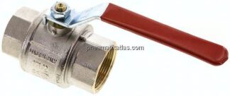 Messing-Kugelhahn, Rp 1-1/2", 0 - 25bar, für Sauerstoff (Industrie)
