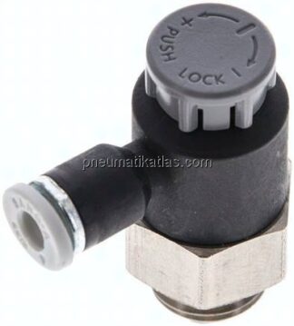 Kompakt-Drosselventil G 1/4"-4mm,zu- und abluftregelnd