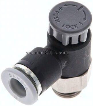 Kompakt-Drosselventil G 1/8"-6mm,zu- und abluftregelnd