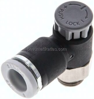 Kompakt-Drosselventil G 1/8"-8mm,zu- und abluftregelnd