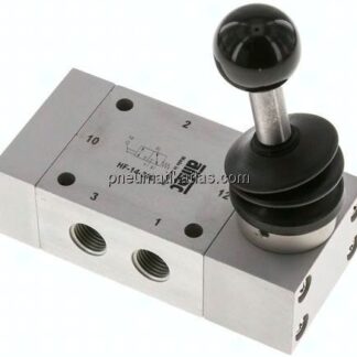 3/2-Wege Handhebelventil, Federrückstellung, G 1/4", Standard