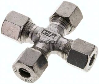 Kreuz-Schneidringverschraubung 10 S (M18x1,5), 1.4571
