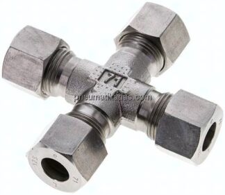 Kreuz-Schneidringverschraubung 12 S (M20x1,5), 1.4571