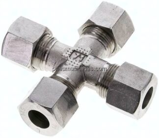 Kreuz-Schneidringverschraubung 14 S (M22x1,5), 1.4571