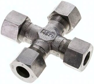 Kreuz-Schneidringverschraubung 16 S (M24x1,5), 1.4571