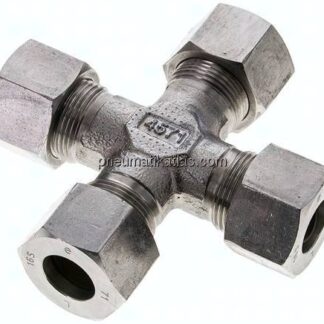 Kreuz-Schneidringverschraubung 16 S (M24x1,5), 1.4571