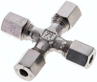 Kreuz-Schneidringverschraubung 6 L (M12x1,5), 1.4571