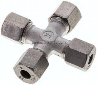 Kreuz-Schneidringverschraubung 8 S (M16x1,5), 1.4571