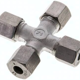 Kreuz-Schneidringverschraubung 8 S (M16x1,5), 1.4571