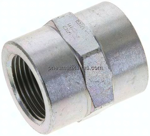 Hochdruck-Muffe G 3/4"-G 3/4", Stahl verzinkt