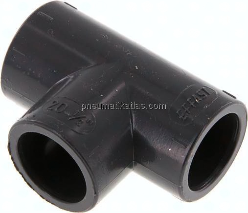 Klebemuffen-T-Stück, PVC-U, 20mm