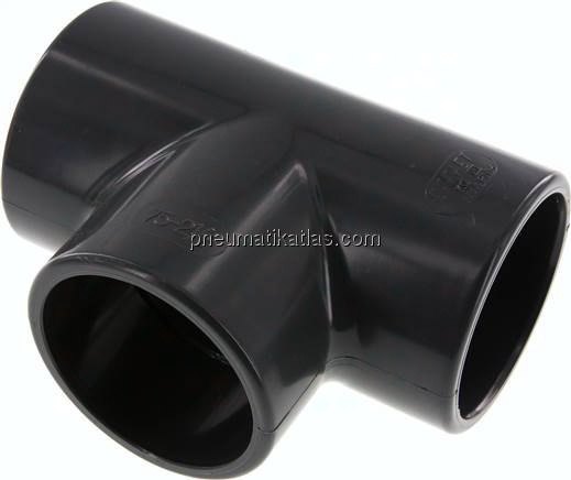Klebemuffen-T-Stück, PVC-U, 75mm