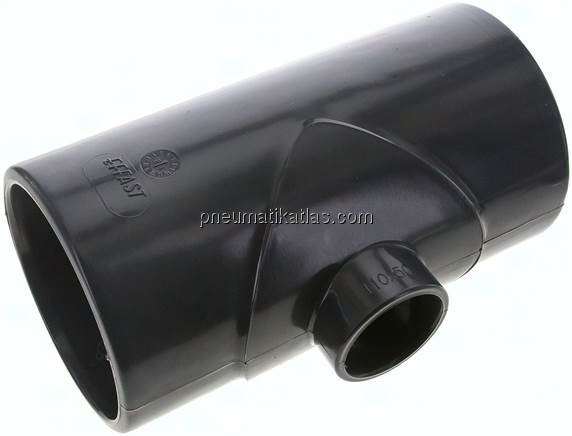 Klebemuffen-T-Stück, reduziert, PVC-U, 110x50x110mm