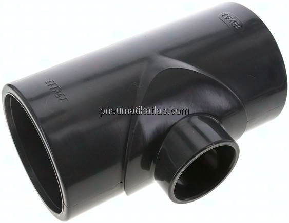 Klebemuffen-T-Stück, reduziert, PVC-U, 110x63x110mm