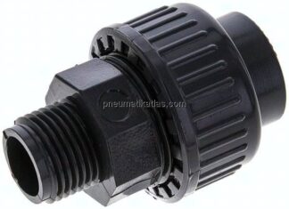 Klebe-/Gewindeverschraubung, PVC-U/ EPDM, 20mmxG 1/2" AG