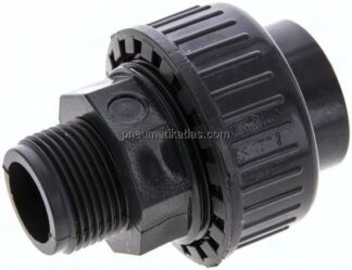 Klebe-/Gewindeverschraubung, PVC-U/ EPDM, 25mmxG 3/4" AG