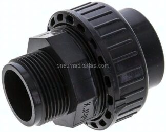 Klebe-/Gewindeverschraubung, PVC-U/ EPDM, 40mmxG 1-1/4" AG