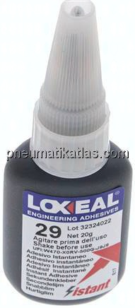 LOXEAL Sekundenkleber, 20 g, Elastische Verklebung - schwarz: für elastiche Metall/Gummi-, Metall/Ku