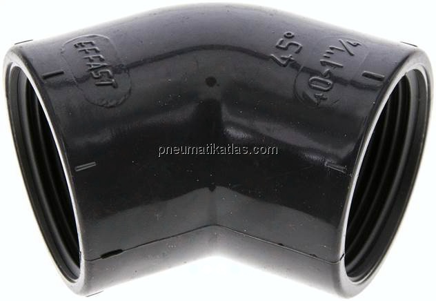 45°-Winkel Rp 1-1/4" (IG), PVC-U