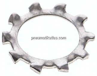 Zahnscheibe DIN 6797A, außengezahnt, 13mm (M 12), Edelstahl A2