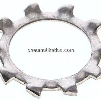 Zahnscheibe DIN 6797A, außengezahnt, 13mm (M 12), Edelstahl A2